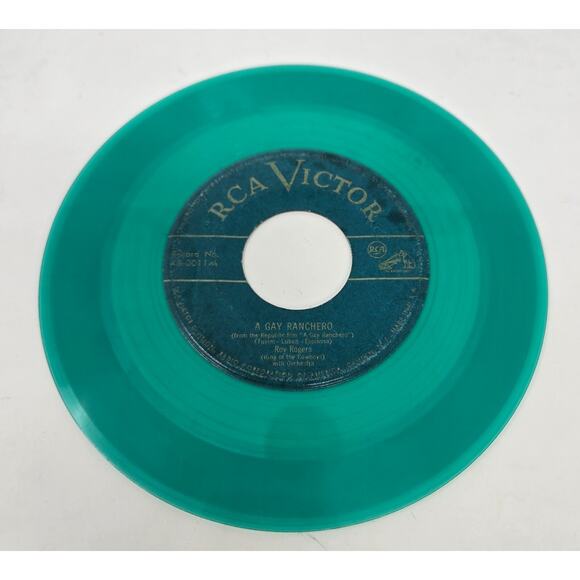 Roy Rogers 7" A Gay Ranchero / Home In Oklahoma RCA Victor 48-0011-8 Green Wax - Picture 8 of 13